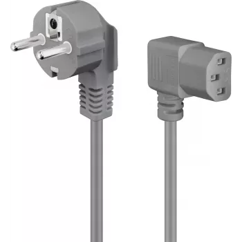 DSIT napájecí kabel Schuko na IEC C13, 2 m, šedý