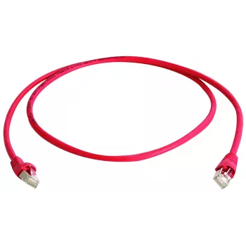 Patch kabel Telegärtner Cat6a S/FTP RJ45 s ochranou západky, 10 m, červený