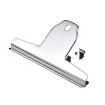 Kovová kancelářská spona Wonday, šířka 144 mm, upínací šířka 45 mm, nikl