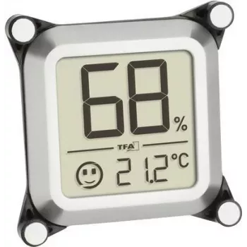 Humidorový teploměr/vlhkoměr TFA Dostmann, stříbrný, 30.5056.54
