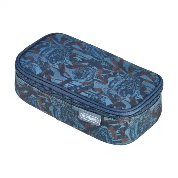Penál be.bag beatBox Camo Tiger herlitz, polyester, hlavní kapsa na zip XXL
