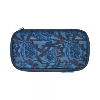 Penál be.bag beatBox Camo Tiger herlitz, polyester, hlavní kapsa na zip XXL