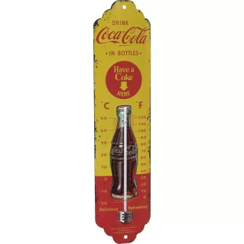 TFA Dostmann NOSTALGIC ART Coca Cola Thermometer Yellow, Red