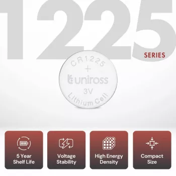 Uniross Batteries Lithium Button CR1225 3V - SP5 General Purpose Battery