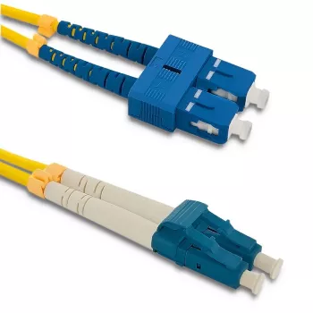 Optický patch kabel Qoltec SC/UPC na LC/UPC Single-Mode Duplex, 2 m