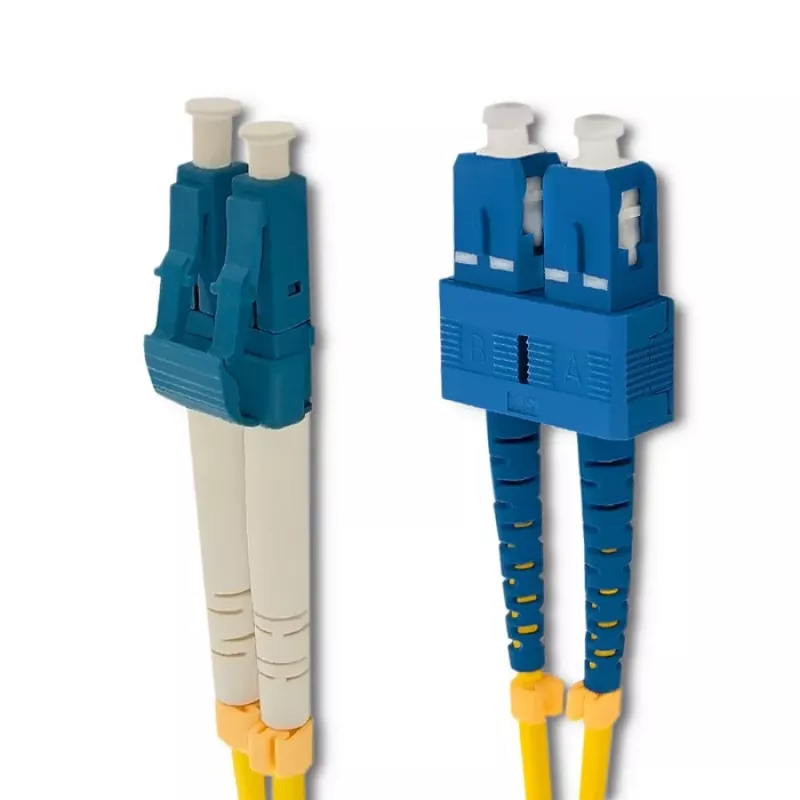 Optický patch kabel Qoltec SC/UPC na LC/UPC Single-Mode Duplex, 2 m