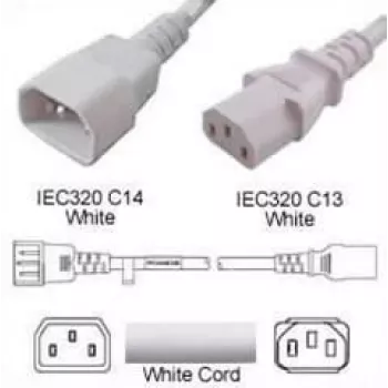 Prodlužovací napájecí kabel Mercodan, bílý (4646016)