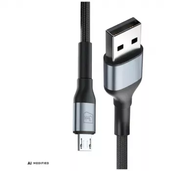 Kabel USB-A na Micro-USB 3mk Hyper Cable N-Series, 1 m, 12 W, černý