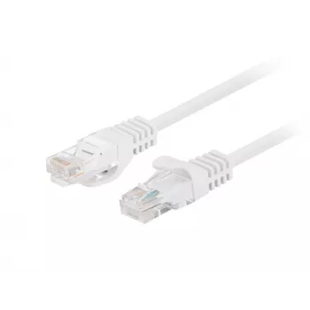 Patch kabel Cat5e U/UTP RJ45 Lanberg, 0,25 m, bílý, 10 ks