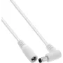 Prodlužovací kabel InLine® DC, zahnutý konektor, 5,5 x 2,1 mm, bílý, 0,5 m