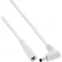 Prodlužovací kabel InLine® DC, zahnutý konektor, 4,0 x 1,7 mm, bílý, 0,5 m