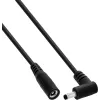 Prodlužovací kabel InLine® DC, úhlový konektor, 4,0 x 1,7 mm, černý, 0,5 m
