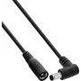 Prodlužovací kabel DC InLine® s úhlovým konektorem 5,5 x 2,5 mm, černý, 0,2 m