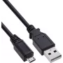 Kabel InLine USB 2.0 Micro-USB na USB-A, 0,5 m, černý