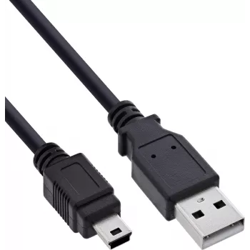 Kabel InLine USB 2.0 USB-A na Mini-USB, 0,5 m, černý
