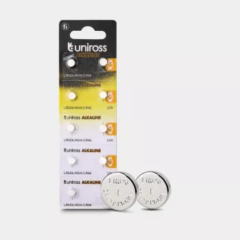 Uniross Battery - LR66 / LR626 - 10 pack blister