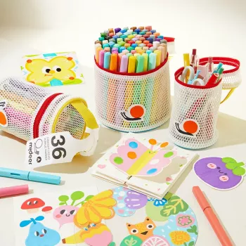 mideer liquid acrylic markers with brush tip – 60 colors in tube