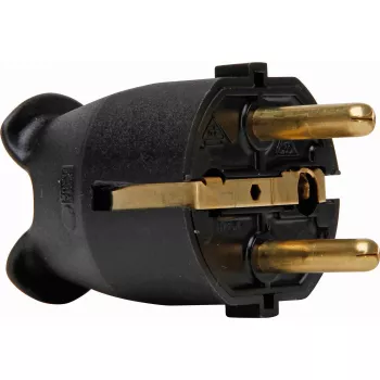Plastová bezpečnostní zástrčka Kopp, pro 3x1,5mm², černá