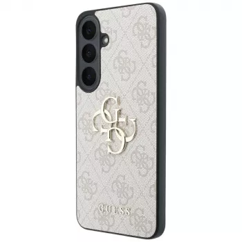 Pouzdro Guess Leather 4G Metal Logo pro Samsung Galaxy S26 FE, růžové