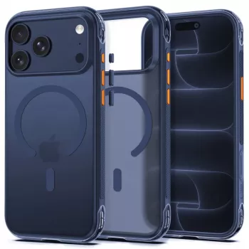 Pouzdro MagSafe Tech-Protect MagAir CC pro iPhone 17 Pro Max / 18 Pro Max, matně tmavě modré