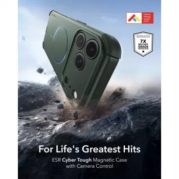 ESR Cyber Tough MagSafe Case for iPhone 17 Pro / 18 Pro, Green