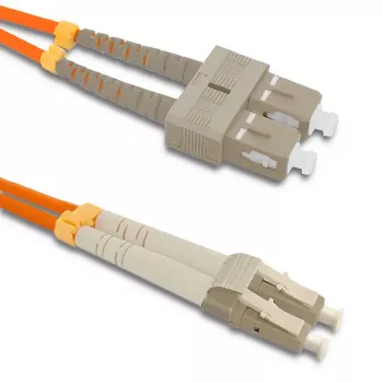 Optický propojovací kabel Qoltec SC/UPC – LC/UPC, multimode 50/125 OM2, duplex, 3 m