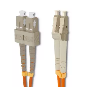 Optický propojovací kabel Qoltec SC/UPC – LC/UPC, multimode 50/125 OM2, duplex, 3 m