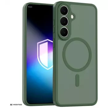 Pouzdro 3mk Misty MagCase pro Samsung Galaxy S26 FE, zelené