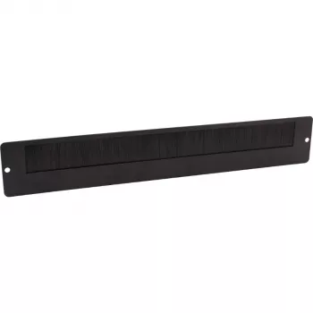 Kabelová průchodka s kartáčky Getfort pro nástěnné rackové skříně, 340 mm, černá
