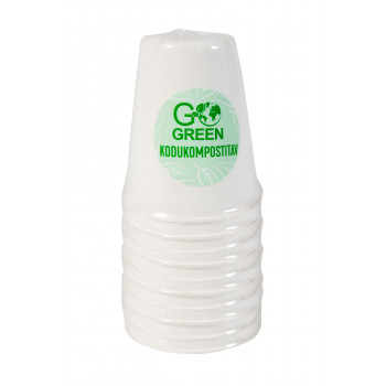 Gogreen Compostable Sugar Cane Cups 250 ml, 10 pcs