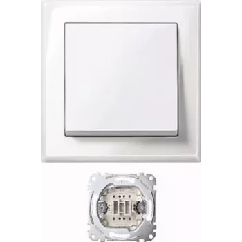 Přepínač MERTEN Jumbo MEG3341-1419, termoplast, polární bílá, AC 250 V