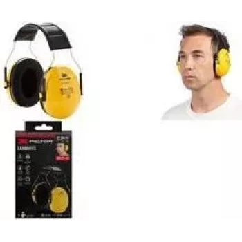 3M Peltor Optime H510AC Earmuffs, Yellow/Black, Adjustable Headband, Foam Inserts