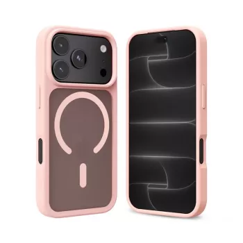 Crong Matte Magnetic MagSafe pouzdro pro iPhone 18 Pro Max / 17 Pro Max, růžové