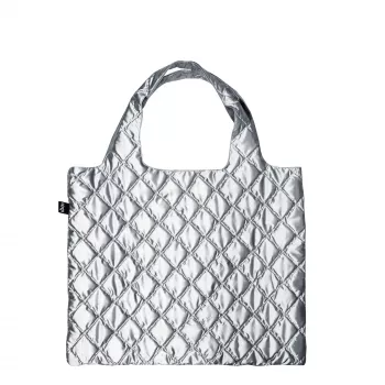 LOQI Metallic Bag – Silver Puffy