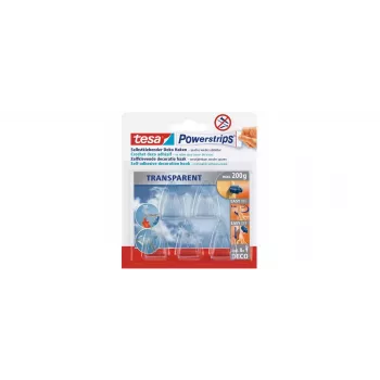 Háčky tesa Powerstrips® DECO SMALL, transparentní, 15 ks (58900)
