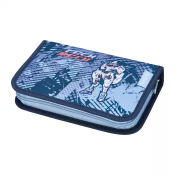 Penál herlitz Tech Mech, 31dílný z polyesteru, rozměry: (Š)205 x (H)140 x (V)38 mm, 2 chlopně