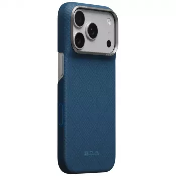 Pouzdro PITAKA Edge Case Argyle MagSafe pro iPhone 18 Pro / 17 Pro, půlnoční modrá