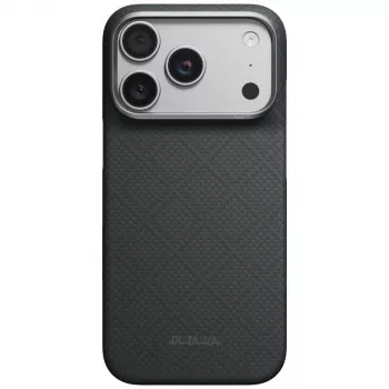 Pouzdro PITAKA Edge Case Argyle MagSafe pro iPhone 18 Pro / 17 Pro, čedičová černá