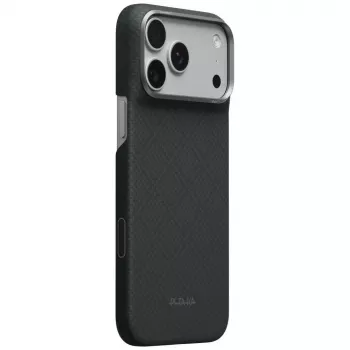 Pouzdro PITAKA Edge Case Argyle MagSafe pro iPhone 18 Pro Max / 17 Pro Max, čedičová černá