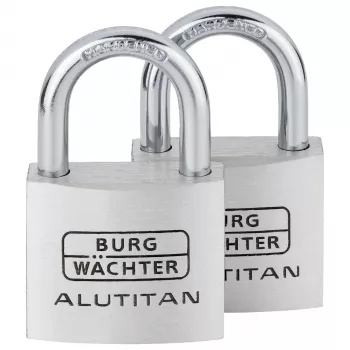 BURG WÄCHTER Duo 77040 SB Padlock, Silver