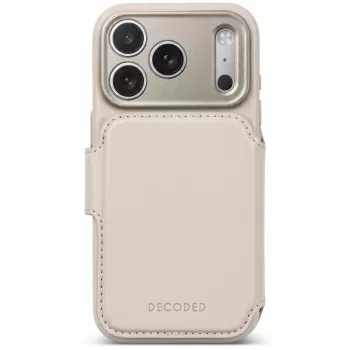 Decoded Leather Detachable Wallet Case for iPhone 18 Pro Max / 17 Pro Max, MagSafe, Taupe