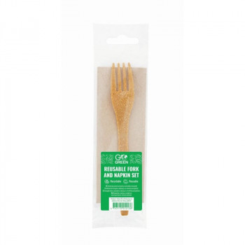 Gogreen Go Green Reusable Fork and Napkin Set (1901213)