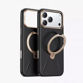 Pouzdro TORRAS Ostand Q3 VegSkin pro iPhone 18 Pro / 17 Pro, kompatibilní s MagSafe, černé