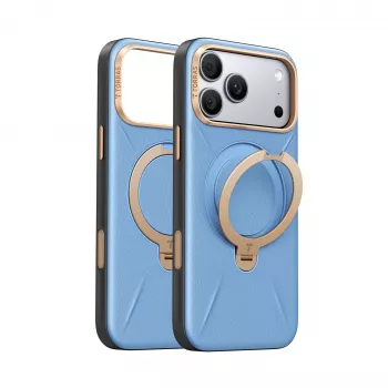 Pouzdro TORRAS Ostand Q3 VegSkin pro iPhone 18 Pro Max / 17 Pro Max, kompatibilní s MagSafe, modré