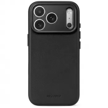 Decoded Leather Backcover - leather case for iPhone 18 Pro / 17 Pro compatible with MagSafe (black)