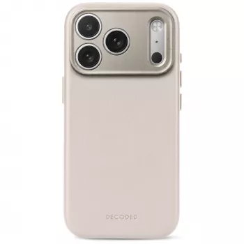 Decoded Leather Backcover - leather case for iPhone 18 Pro Max / 17 Pro Max compatible with MagSafe (taupe)