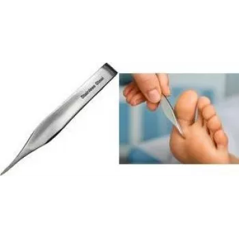 Pinzeta na třísky FIRST AID ONLY, 144 mm, stříbrná, z nerezové oceli, pro jemné uchopovací a přidržovací práce