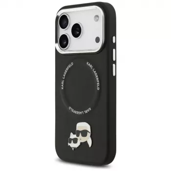 Pouzdro Karl Lagerfeld Karl & Choupette Pins MagSafe pro iPhone 17 Pro Max černé