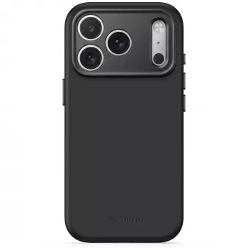Decoded AntiMicrobial Silicone Backcover for iPhone 18 Pro Max / 17 Pro Max, MagSafe, Carbon Black