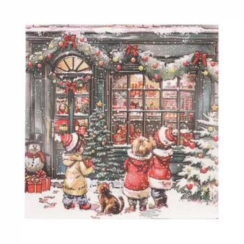 Vánoční ubrousky PAPSTAR „It looks like Christmas“ 330 x 330 mm, potištěné, 1/4 sklad, 3vrstvé